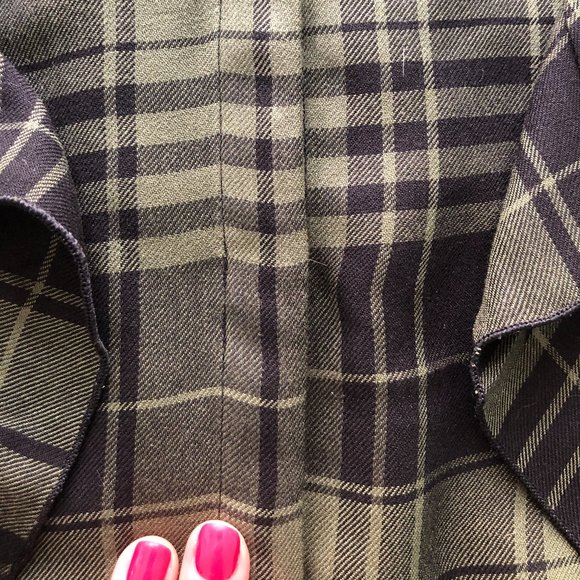Alice & Olivia Plaid Blouse S/P with Ruffles - Picture 5 of 7